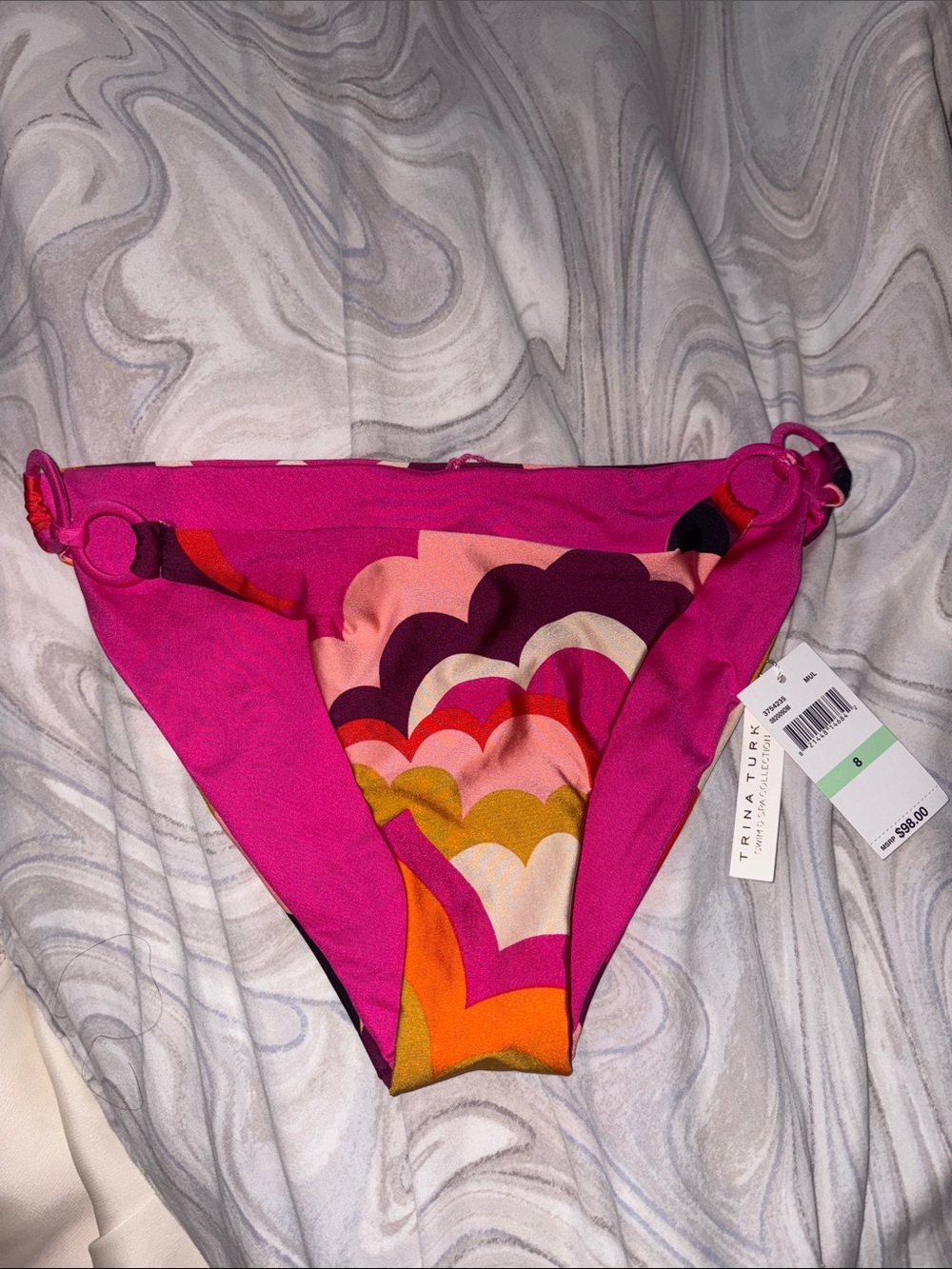 Trina Turk Hot Pink Girl's Patterned Swim Bottoms